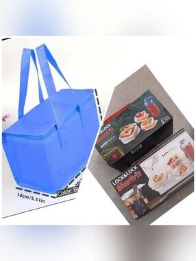 Insulated Picnic Travel Bag+ Lock&Lock STARFRIT tupperware Lunch Set Your Choice